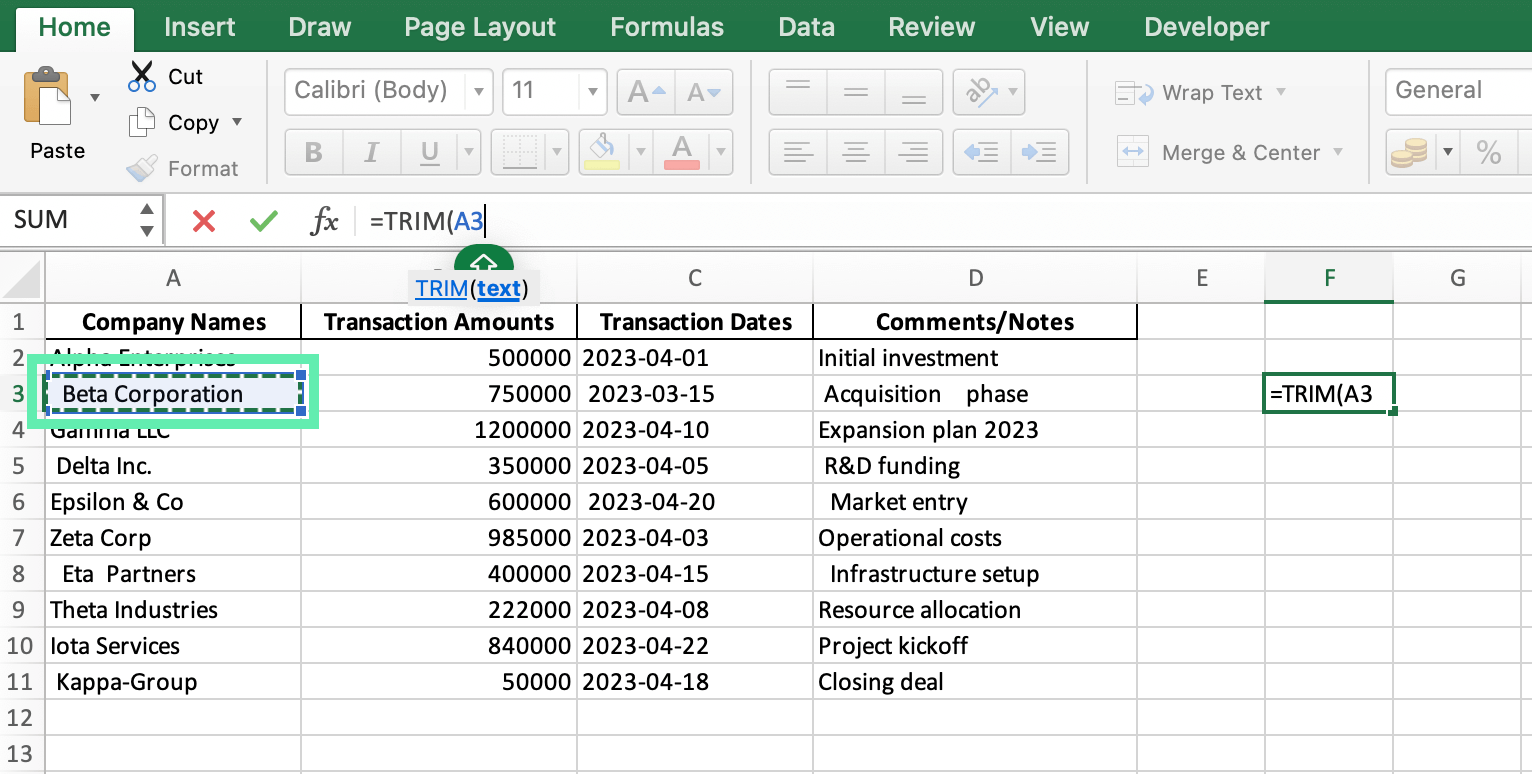 trim-cells-excel