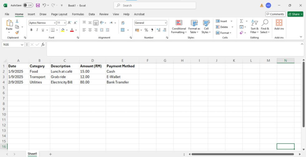 How to Create an Expenses Tracker in Excel [Guide]